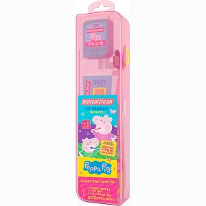 Estojo Dentalclean  Infantil Peppa Pig Creme Dental 50g + Escova Dental + Fio Dental 25M