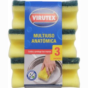 Virutex Esponja Multiuso Anatomica 6 x 3Unid