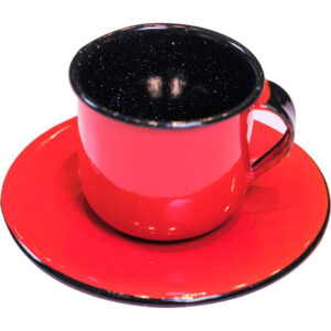 Xicara e Pires Vermelho