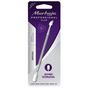 Merheje Espatula para Cuticula Dupla de Inox 6und