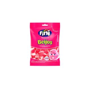 Fini Bala Gelatinosa Beijos Morango 12 x 80g - 139827