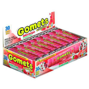 Dori Gomets Bala de Goma Tubo Morango Display 30x 8g