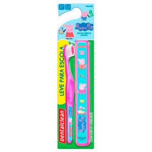 Estojo Dentalclean Infantil Pepa Pig Escova + Estojinho 3+ anos Unid