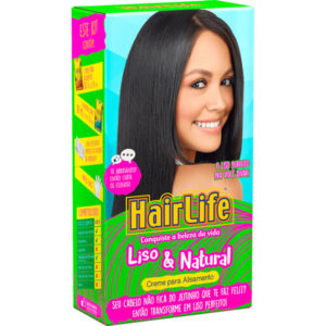 Hair Life Alisante Capilar Super Cachos Solto e Natura Verde 12  x 180g