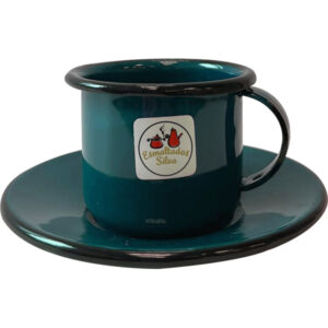 Caneca Esmaltada Azul Turquesa 3 x 12 oz