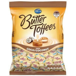 Arcor Bala Butter Toffes Coco 6 x 100g