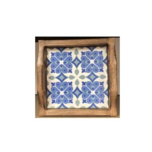 Bandeija Media em Madeira e Azulejo