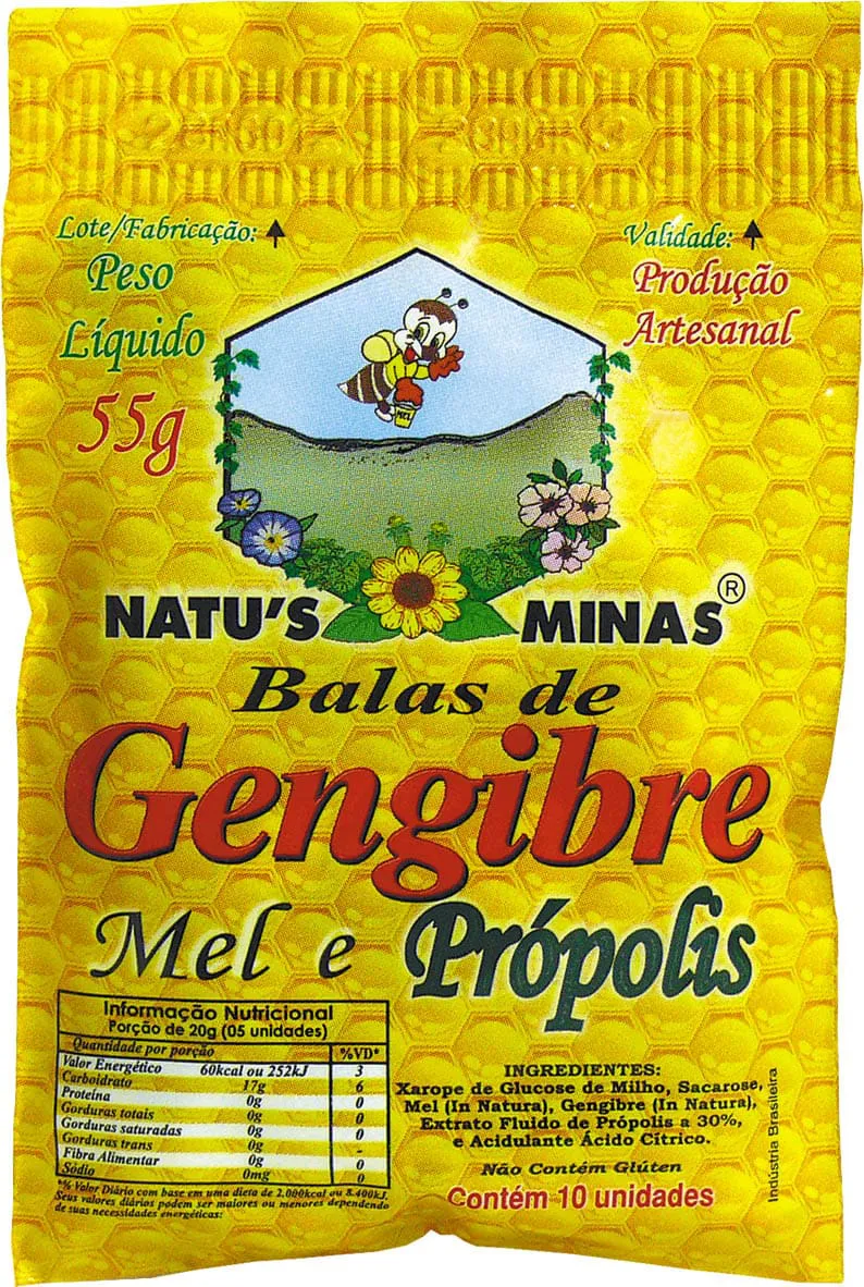 Natus Minas Bala de Propolis / Mentol Display 25 x 10unid 003