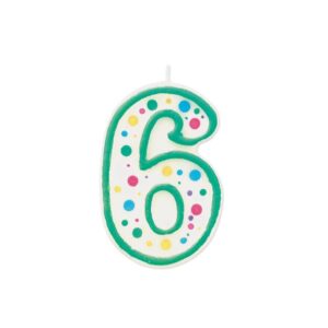 Wilton Vela Numerial 6 Green 6 unid