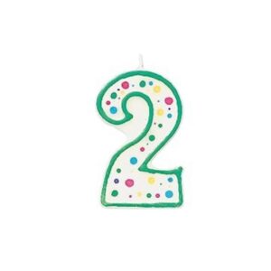 Wilton Vela Numerial 2 Green 6 unid