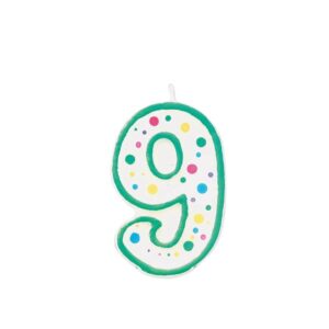 Wilton Vela Numerial 9 Green 6 unid