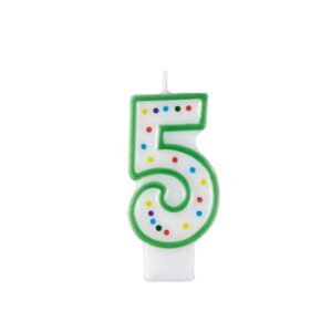 Wilton Vela Numerial 5 Green 6 unid