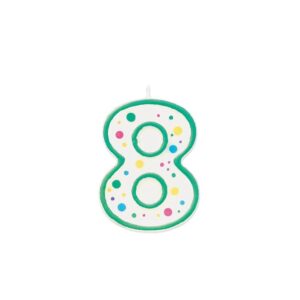 Wilton Vela Numerial 8 Green 6 unid