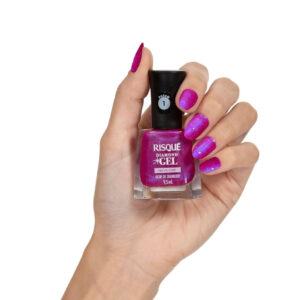 Risque Esmalte Diamond Gel Cores Licor de Cranberry 6 x 9.5ml