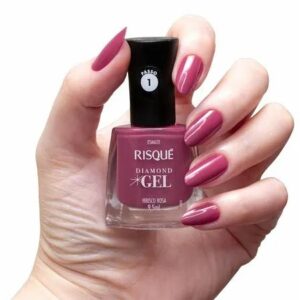 Risque Esmalte Diamond Gel Cores Hibisco Rosa 6 x 9.5ml