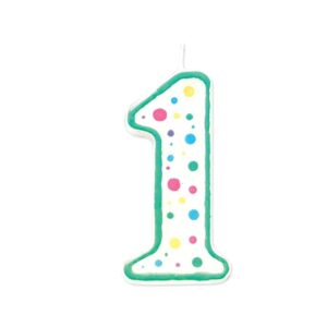 Wilton Vela Numerial 1 Green 6 unid