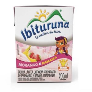 Ibituruna Bebida Lactea Morango e Banana 27 x 200ml