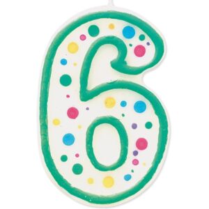 Wilton Vela Numerial 4 Green 6 unid