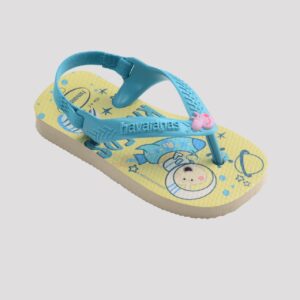 Havaiana Sandalia Kid New Baby Peppa Pig Bege Palha 17/18