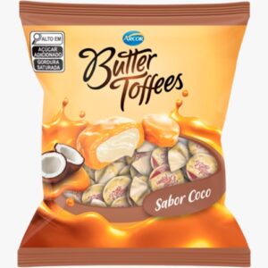 Arcor Bala Butter Toffees Coco 6 x 500g