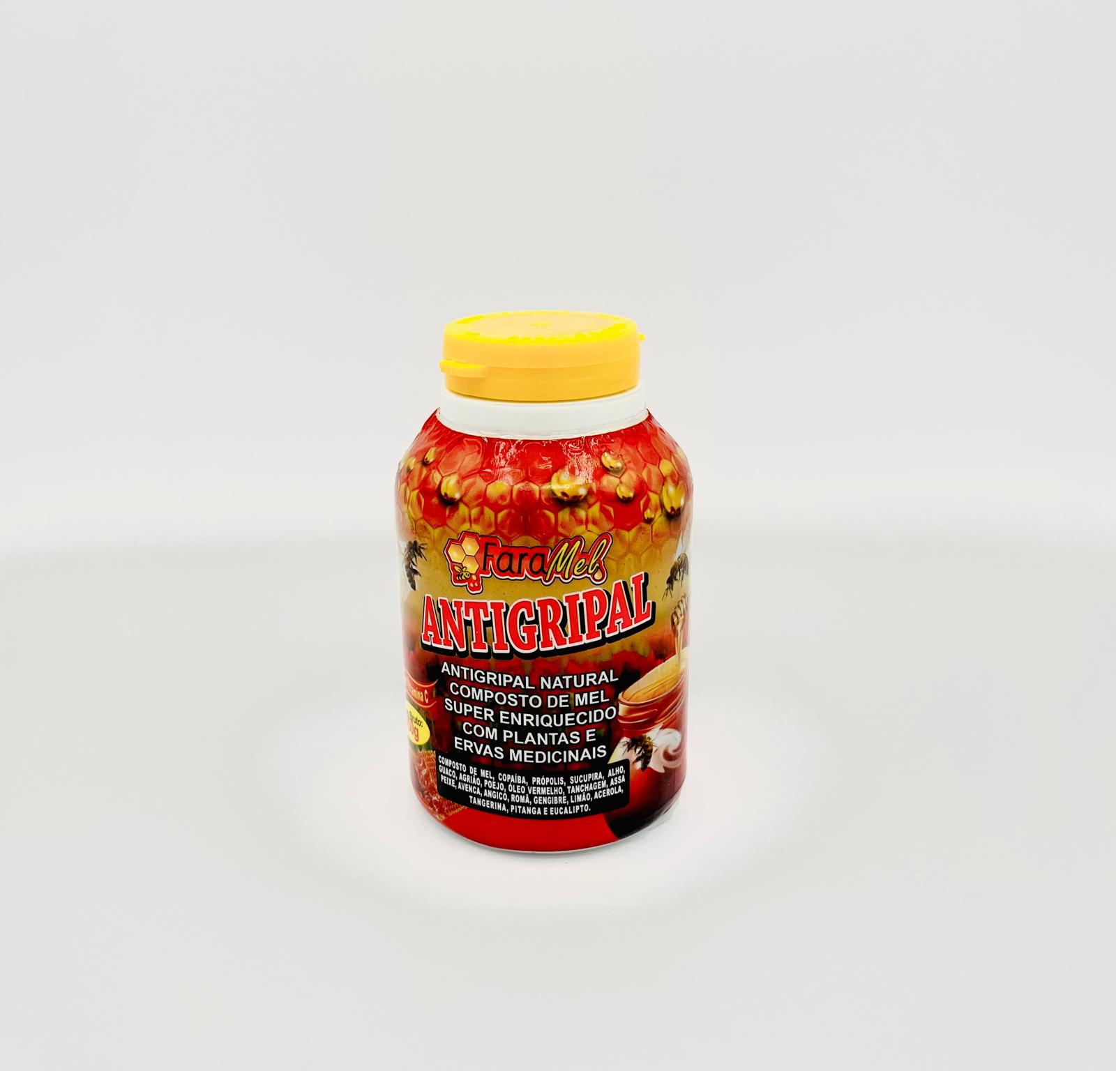 Sol Natus Fara Mel Antigripal Natural Composto de Mel, Copaiba, Propolis,Sucupira, Alho, Guaco,Agriao, Poejo, Roma, Gengibre, Limao e outros 12 x 450g