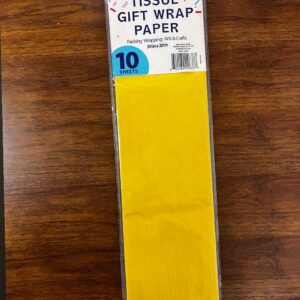 Papel de Seda Presente Amarelo 30 x 20 In- 12 x 10 Unid -22637