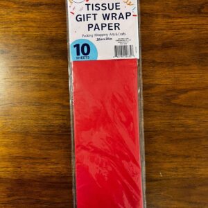 Papel de Seda Presente Vermelho 30 x 20 In- 12 x 10 Unid - 22653